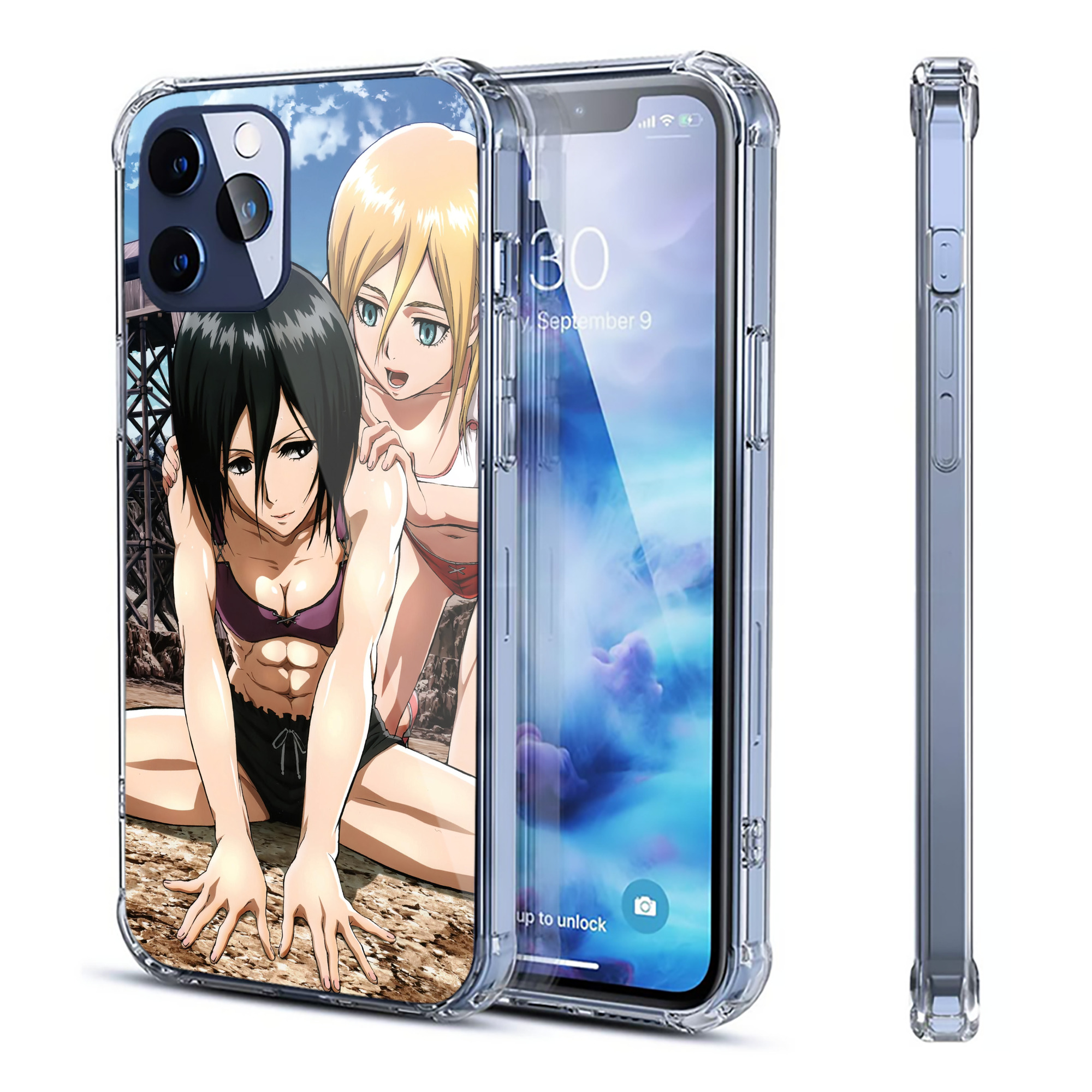 （画像用） 進撃の巨人 Attack on Titan 【iPhone 12シリーズ対応】透明スマホケース（クリアソフトケース）